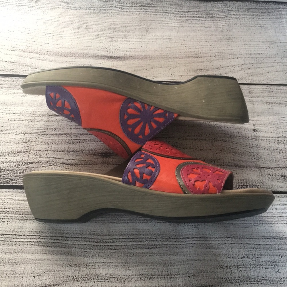 NAOT orange red purple sandals size 38/7 - Picture 8 of 11
